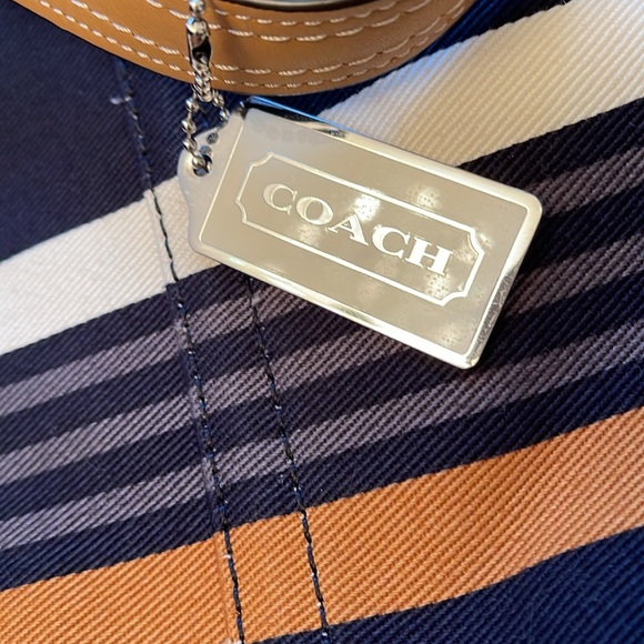 Hadley Multi Color Stripe Coach Bag - Picture 2 of 13